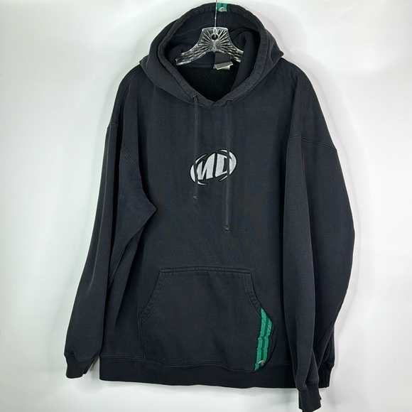 Mountain Dew Other - Vintage Mountain Dew Black Hooded Sweatshirt Y2K XL